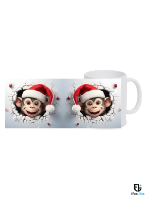 Affen Weihnachtstasse